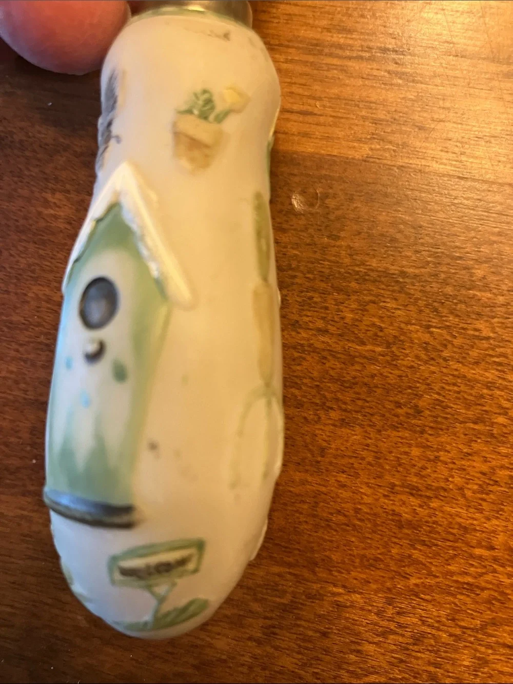 Pfaltzgraff Naturewood small spreader cheese knife stainless steel + ceramic